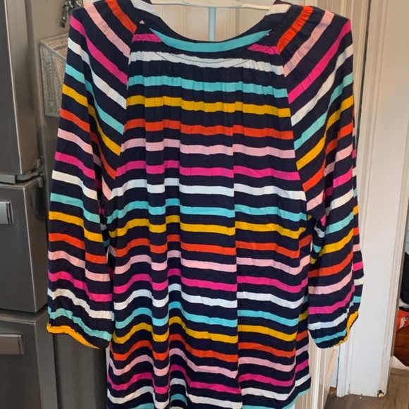 Crown & Ivy multi stripe peasant top nwt. Retail 59.50 - Picture 6 of 7